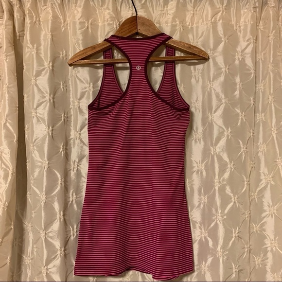 Lululemon Pink Cool Racerback Tank Top  Stripe - Picture 6 of 11